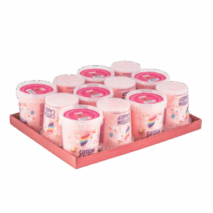 12 DISPLAY TRAY UPSIDE DOWN COTTON CANDY 50G STRAWBERRY 2