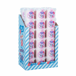 36 DISPLAY CASE COTTON CANDY BUCKET 150G STRAWBERRY 2