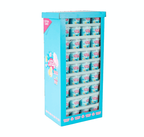 84 DISPLAY CASE COTTON CANDY BUCKET 50G BUBBLEGUM 2