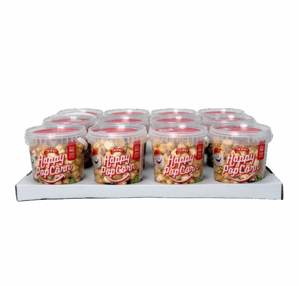 HAPPY POPCORN 100G BUCKET 12 TRAY