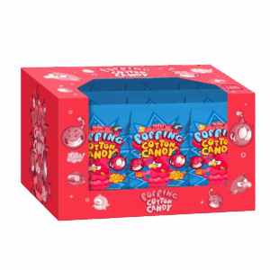 DISPLAY BOX 22 POPPING COTTON CANDY BAG 75G BUBBLEGUM 2