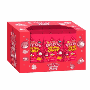 DISPLAY BOX 22 POPPING COTTON CANDY BAG 75G STRAWBERRY 2