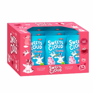 DISPLAY BOX 22 UNICORN COTTON CANDY BAG 75G 2