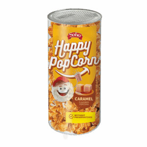 HAPPY POPCORN LONG TUBE CARAMEL 170G 2