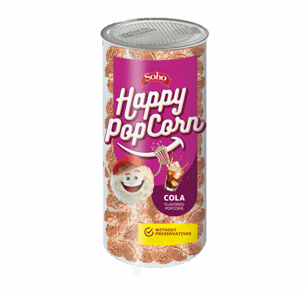 HAPPY POPCORN LONG TUBE COLA 170G 2