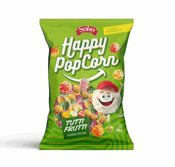 NEW Happy Popcorn 100G TuttiFrutti 2